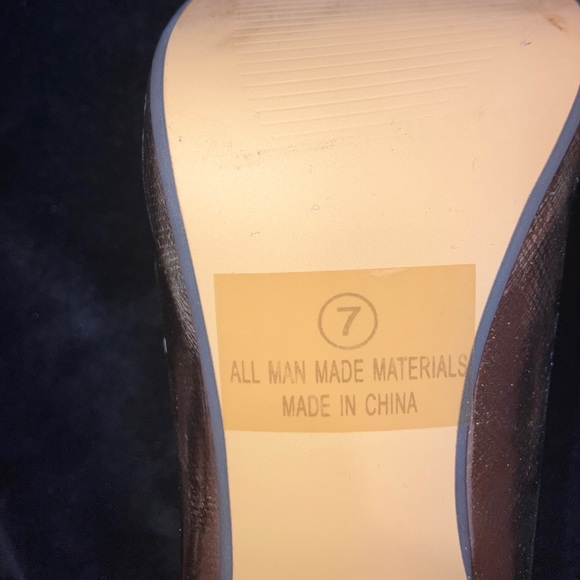 Shiny Copper Strappy Platform Stiletto Heels - Picture 4 of 4